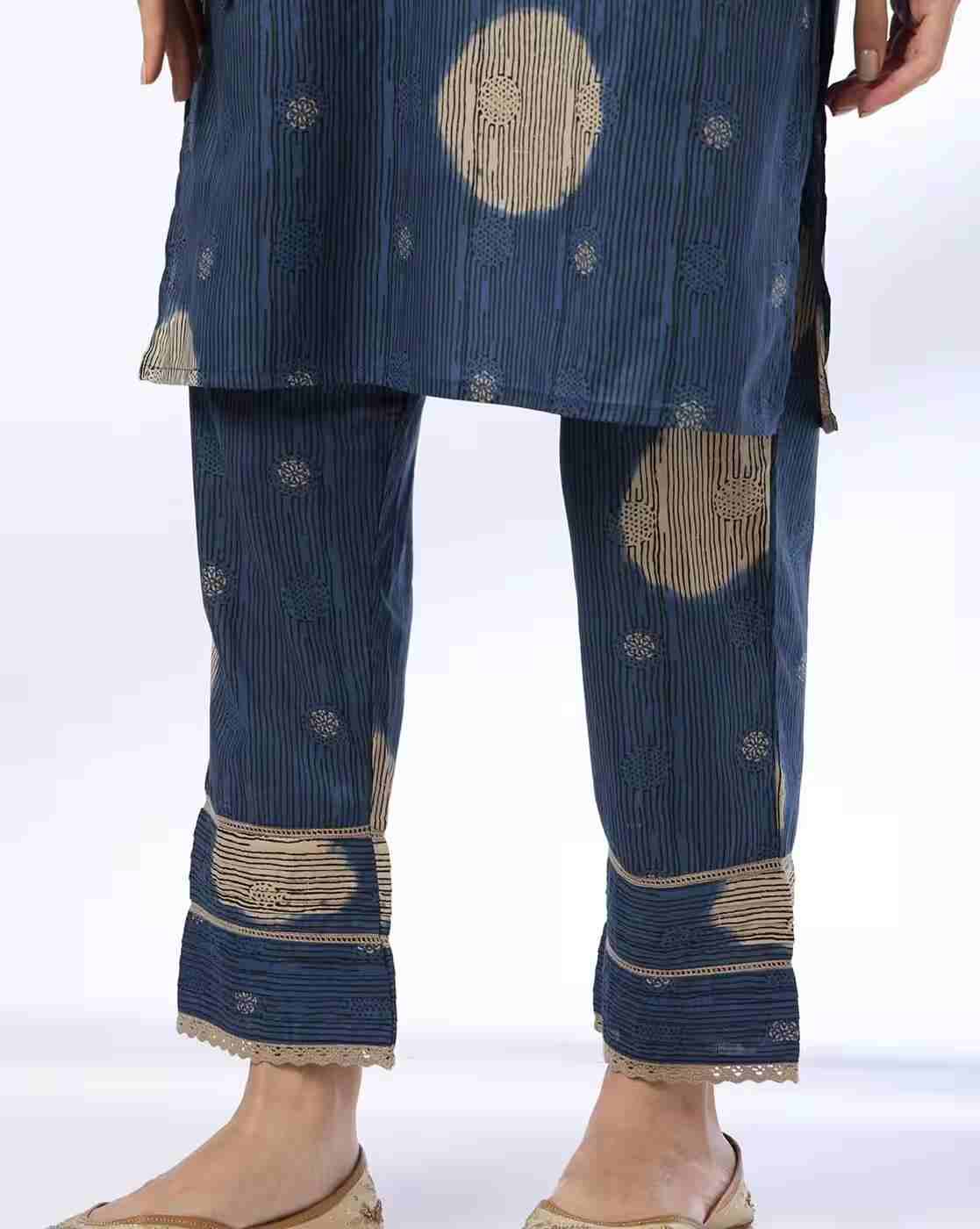 AVAASA MIX N' MATCH | Women Geometric Print Straight Kurta & Pants Set|5