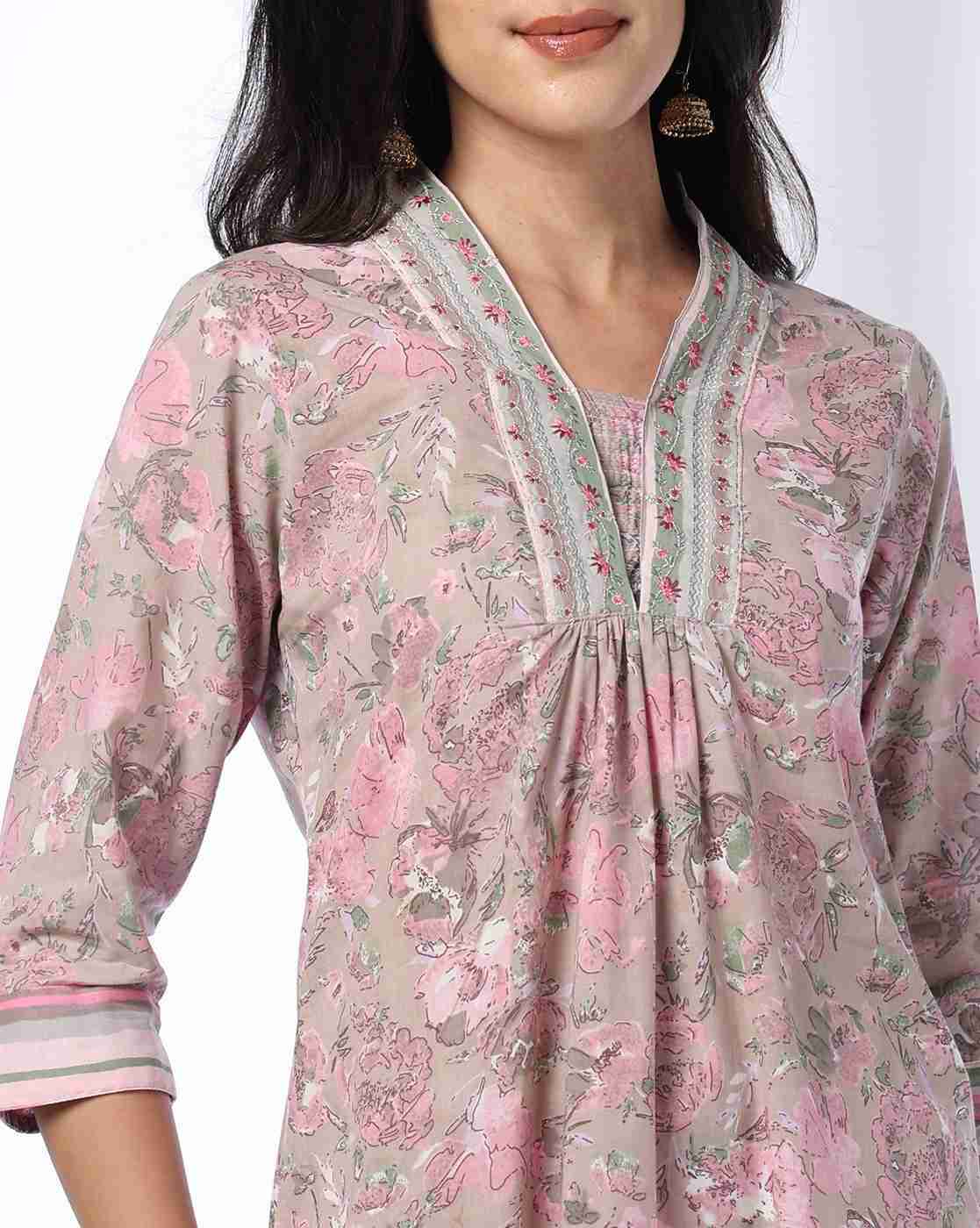 AVAASA MIX N' MATCH | Women Floral Print Straight Kurta & Palazzos Set|3