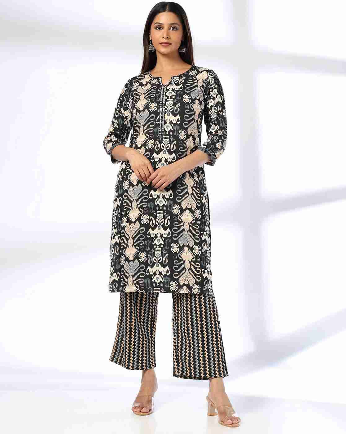 AVAASA MIX N' MATCH | Women Printed Straight Kurta Suit Set|0