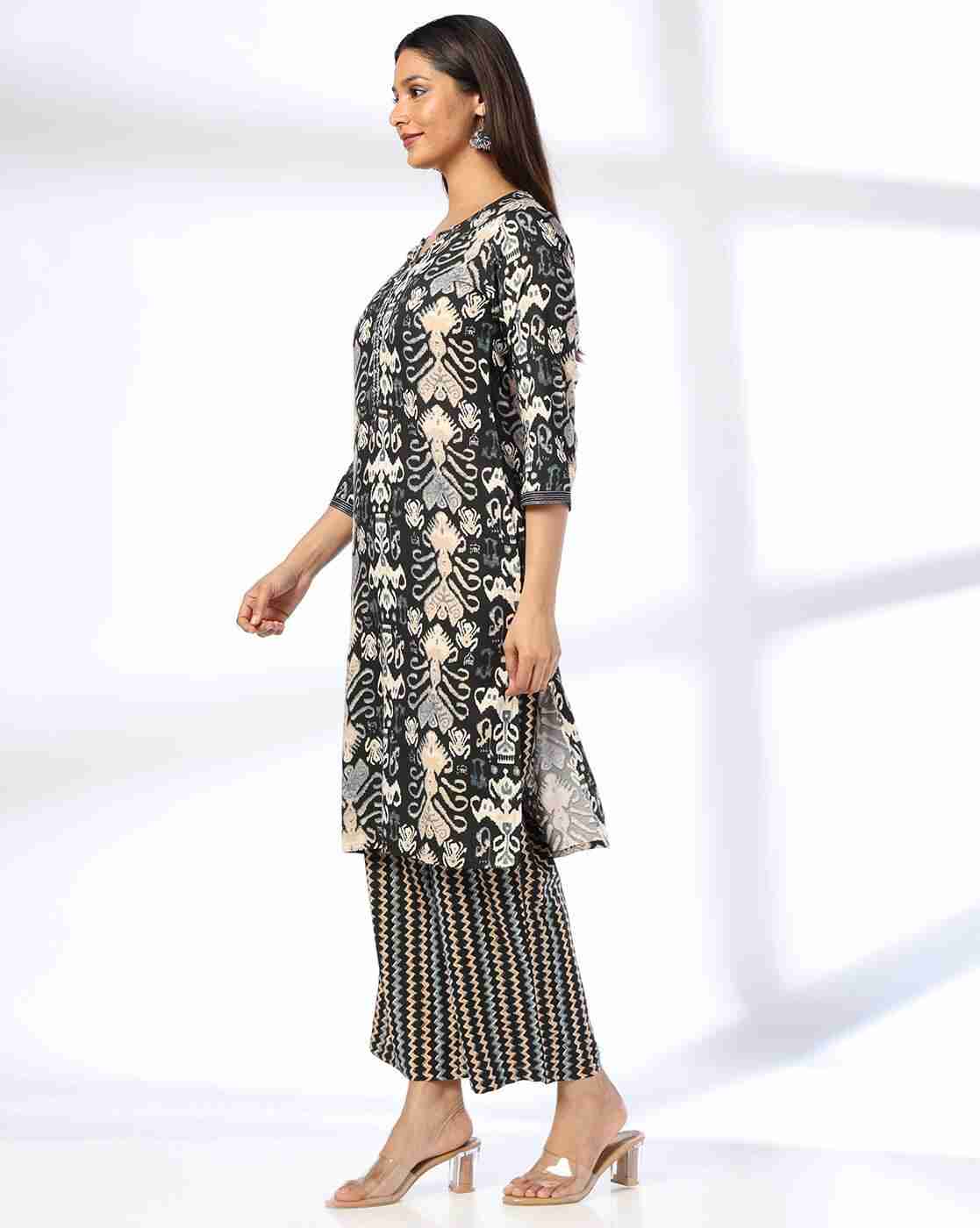 AVAASA MIX N' MATCH | Women Printed Straight Kurta Suit Set|1