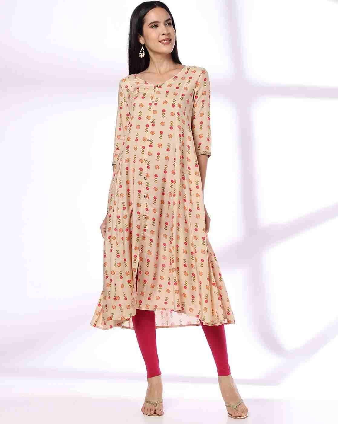 AVAASA MIX N' MATCH | Women Printed Flared Kurta|0