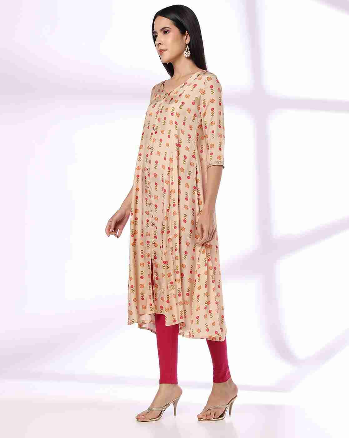 AVAASA MIX N' MATCH | Women Printed Flared Kurta|1