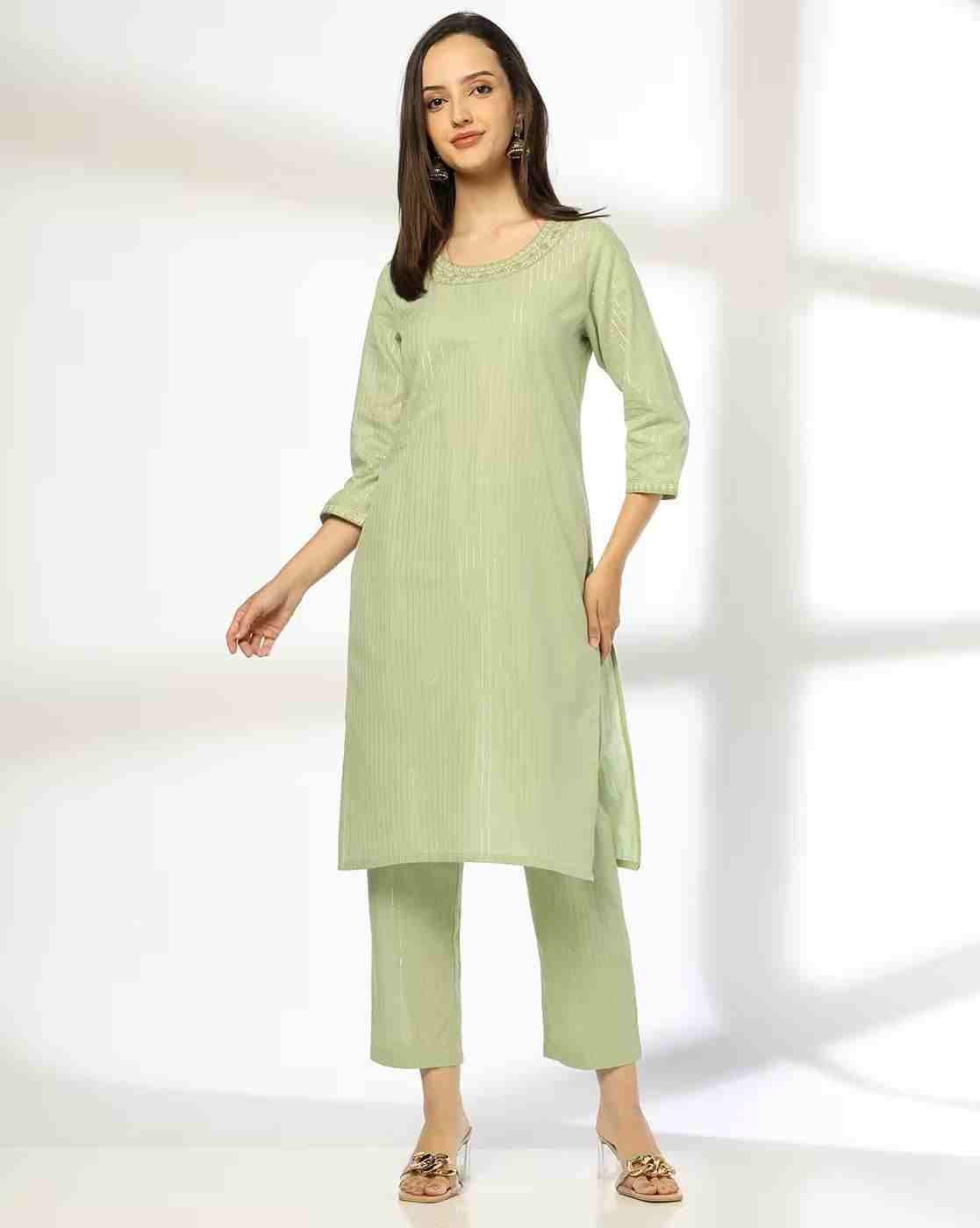 AVAASA MIX N' MATCH | Women Printed Straight Kurta & Pants Set|0