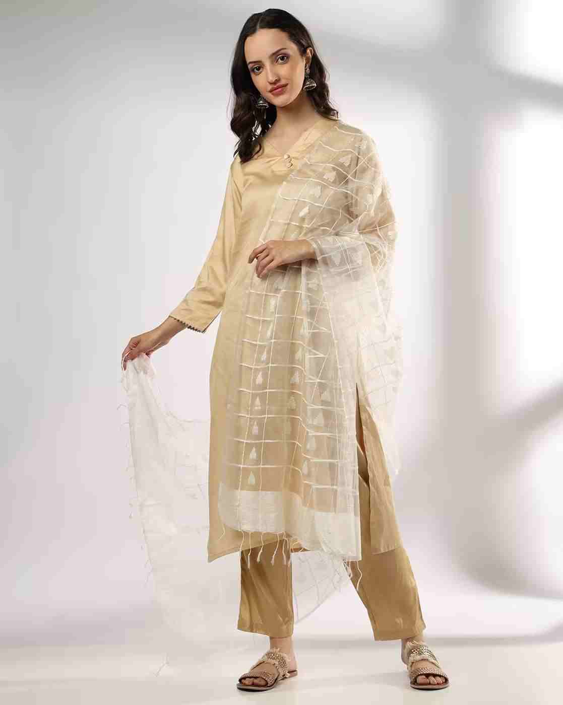 AVAASA MIX N' MATCH | Women Woven Dupatta with Tassels|0