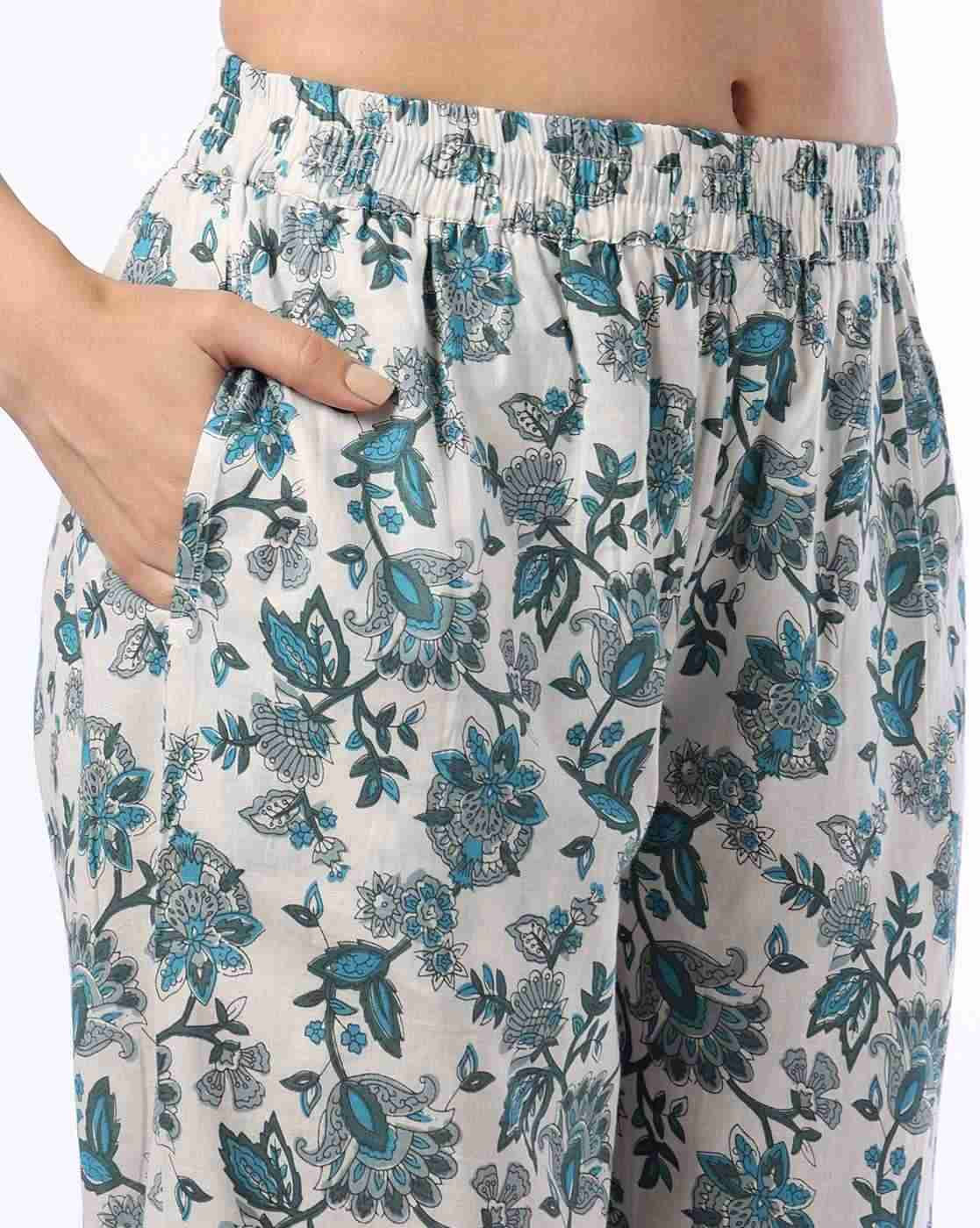 AVAASA MIX N' MATCH | Women Floral Print Straight Kurta with Palazzos|5