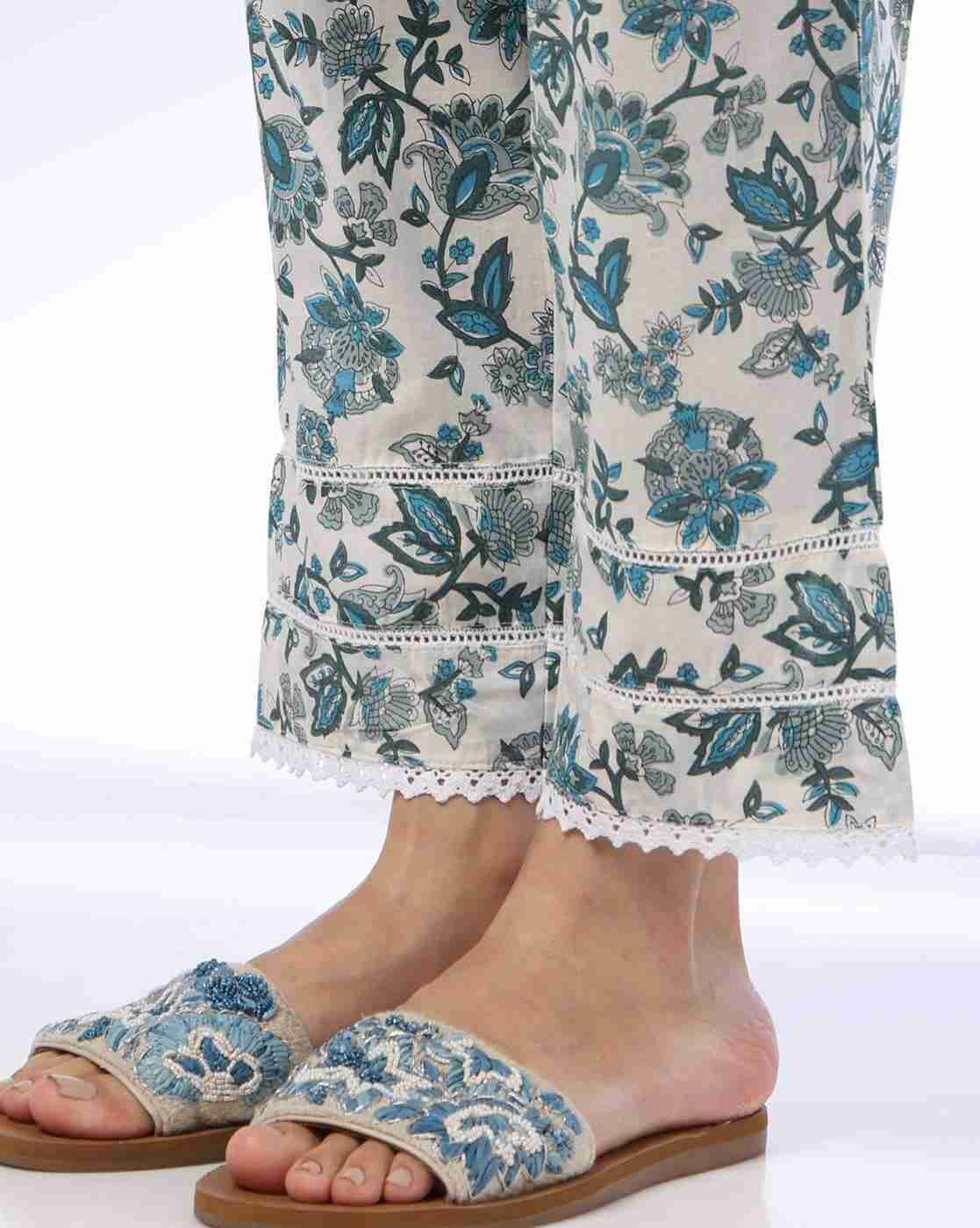 AVAASA MIX N' MATCH | Women Floral Print Straight Kurta with Palazzos|6