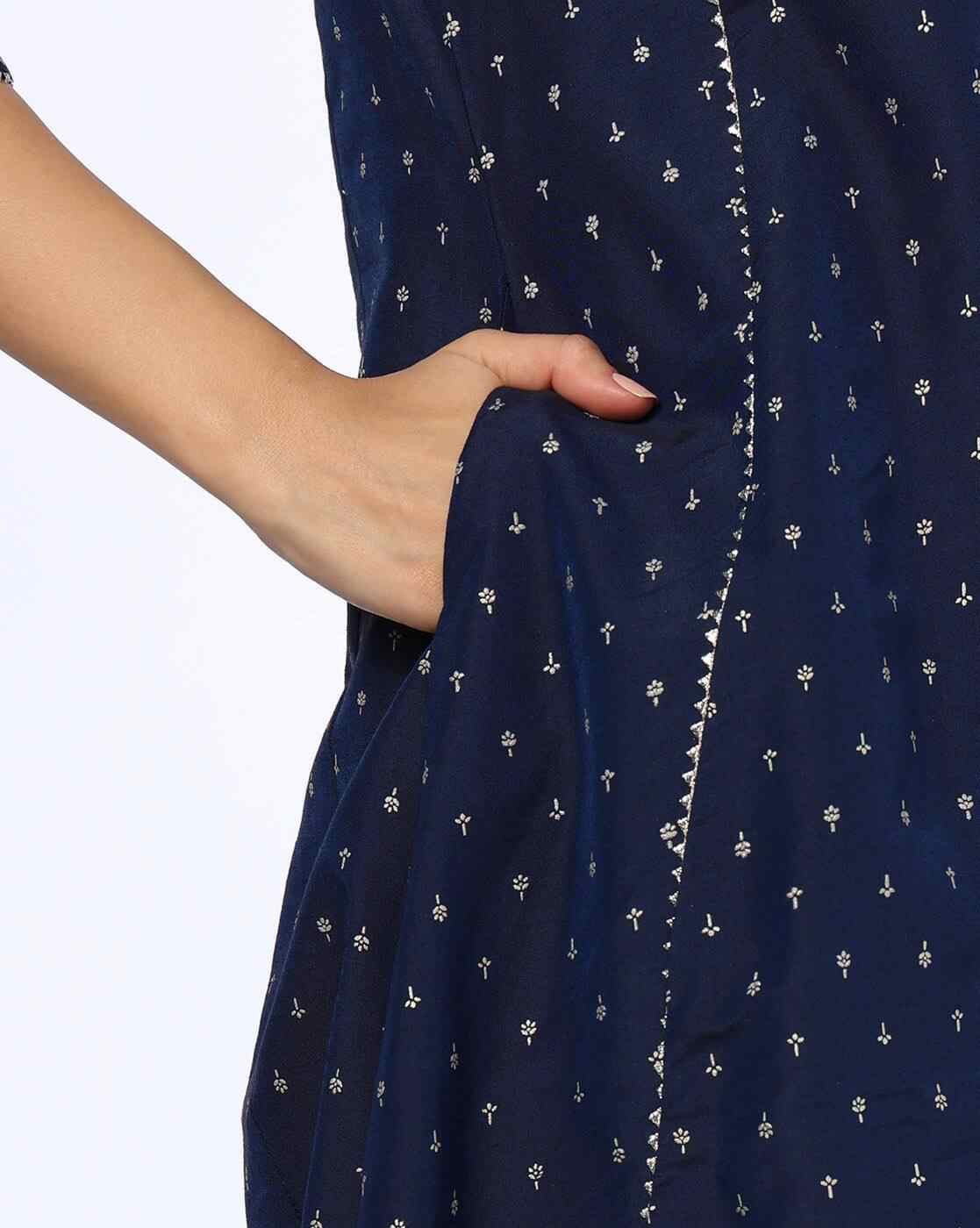 AVAASA MIX N' MATCH | Women Micro Print A-Line Kurta|4