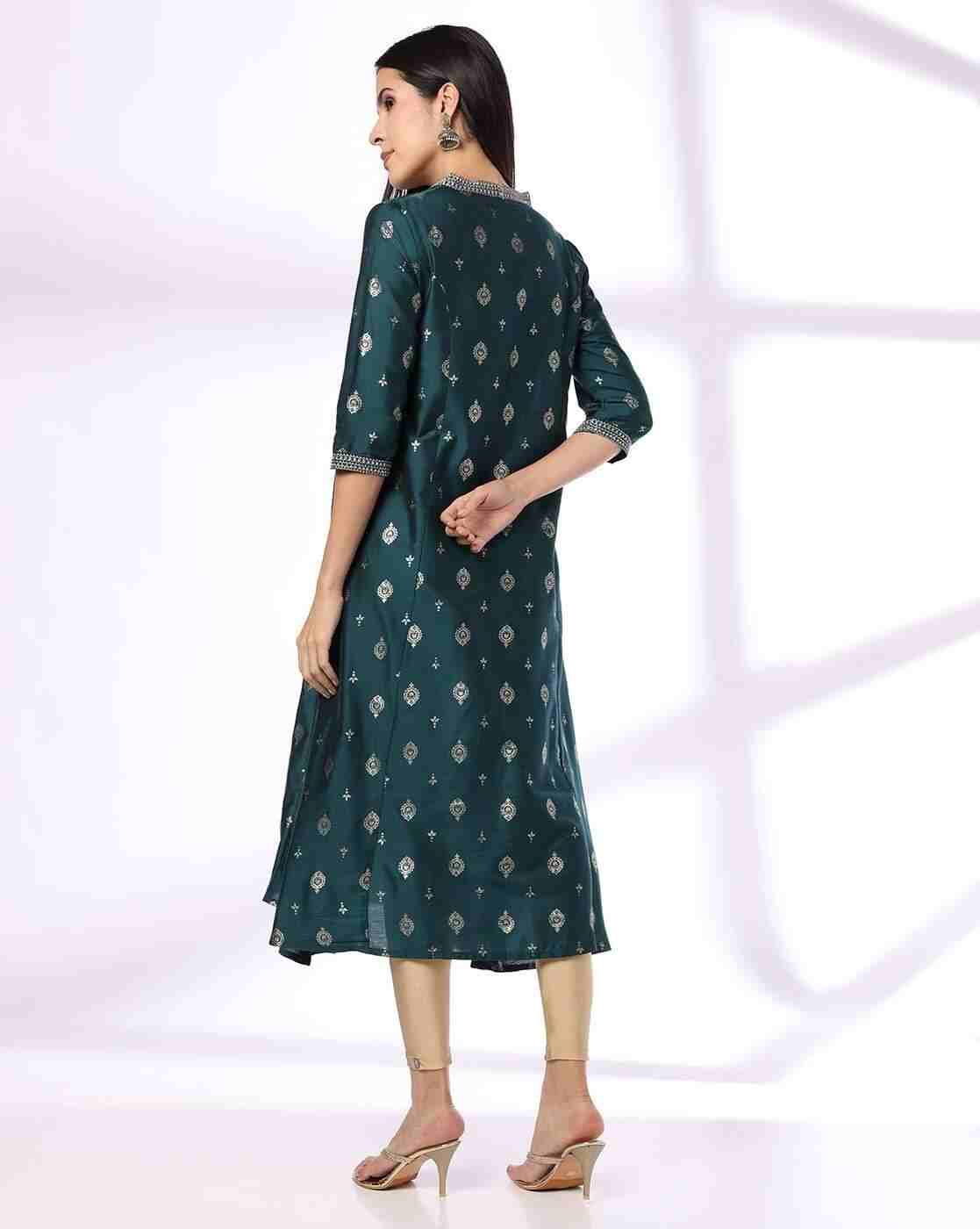 AVAASA MIX N' MATCH | Women Printed Flared Kurta|2