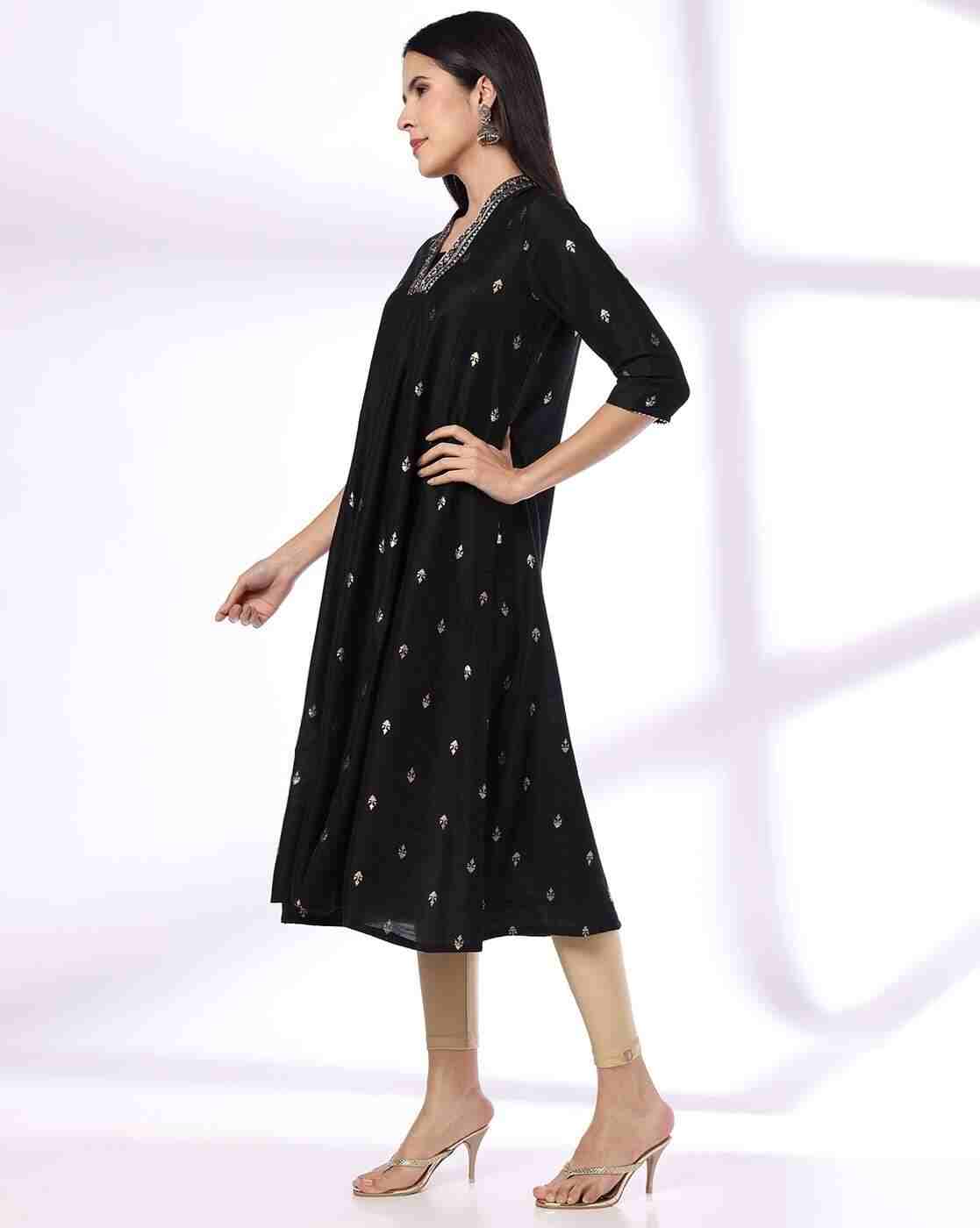 AVAASA MIX N' MATCH | Women Printed Flared Kurta|1