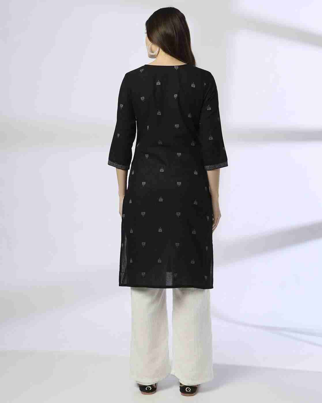 AVAASA MIX N' MATCH | Women Ethnic Woven Straight Kurta|2