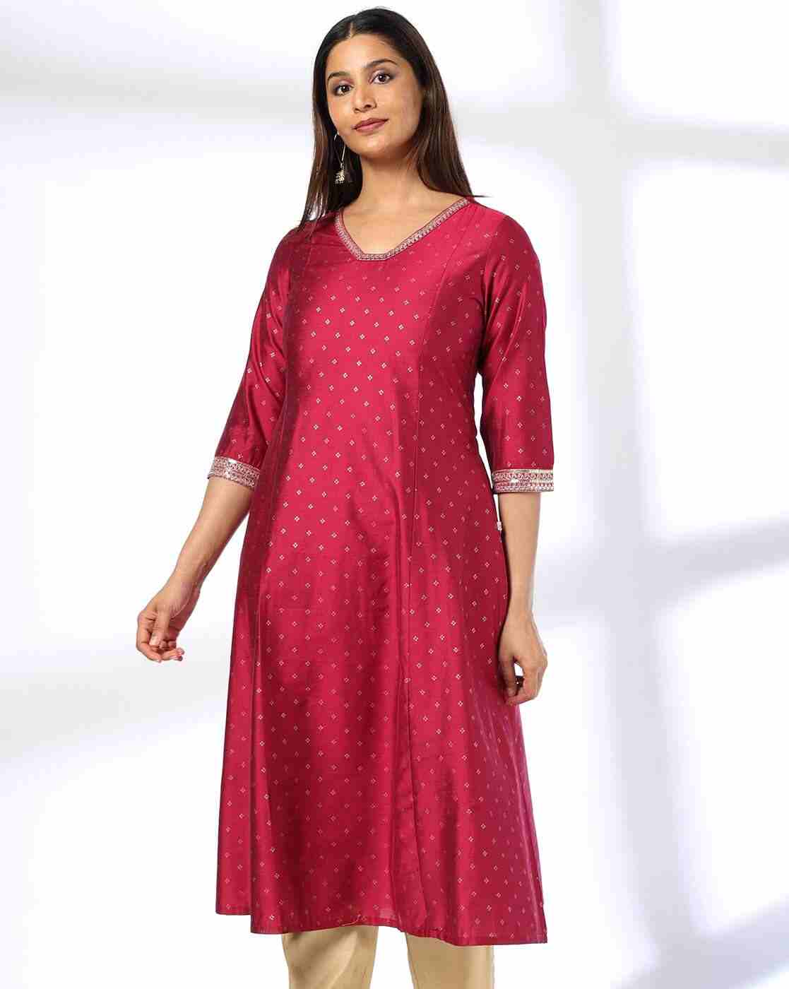 AVAASA MIX N' MATCH | Women Printed A-Line Kurta|0