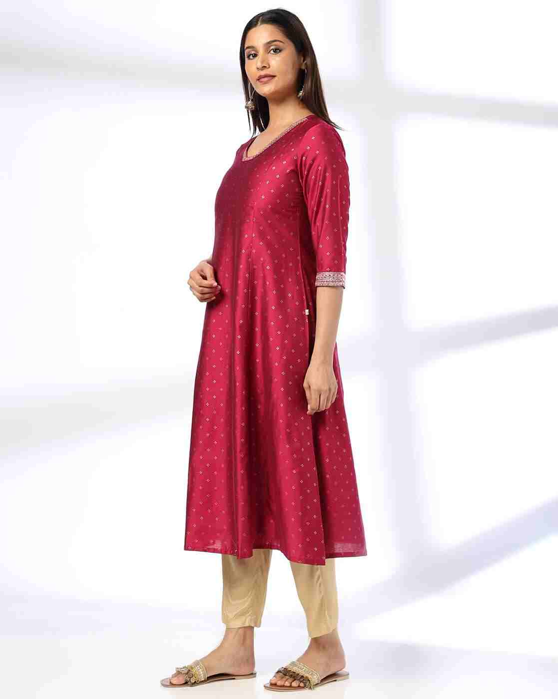 AVAASA MIX N' MATCH | Women Printed A-Line Kurta|1