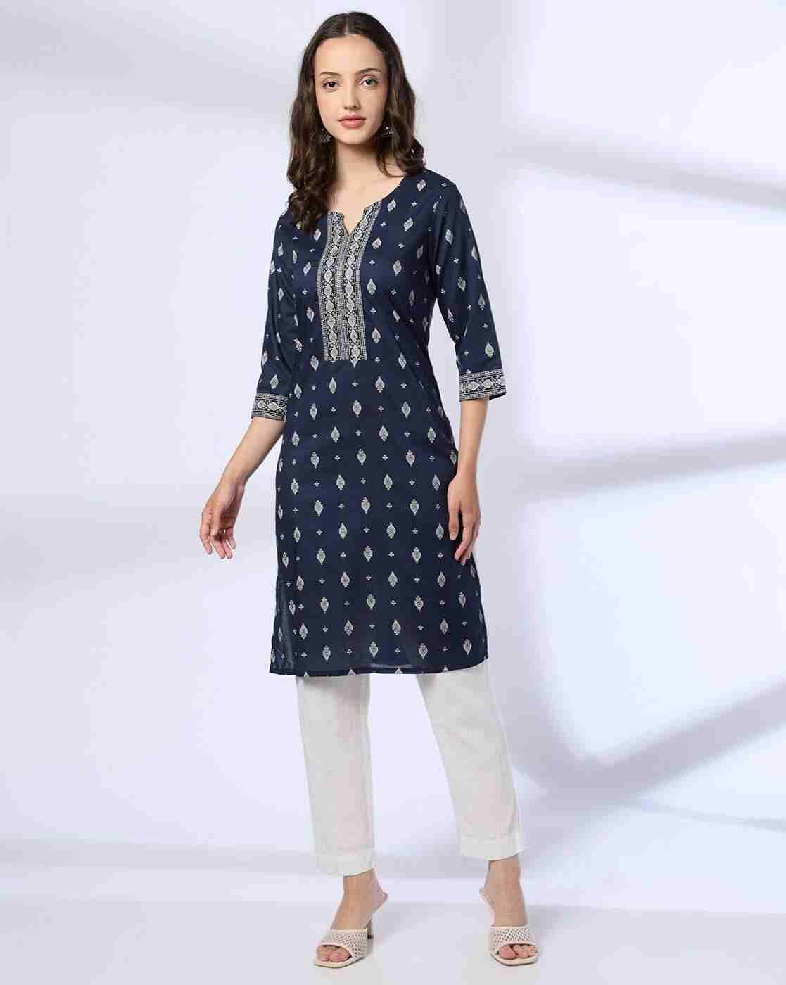 AVAASA MIX N' MATCH | Women Printed Straight Kurta|0