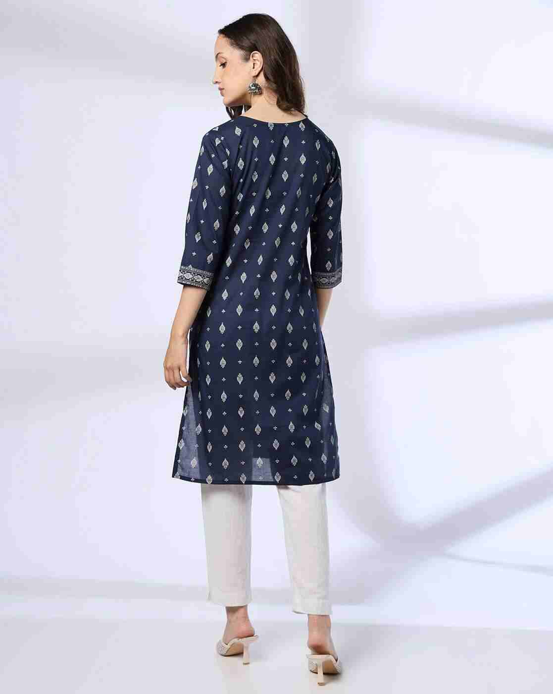 AVAASA MIX N' MATCH | Women Printed Straight Kurta|2