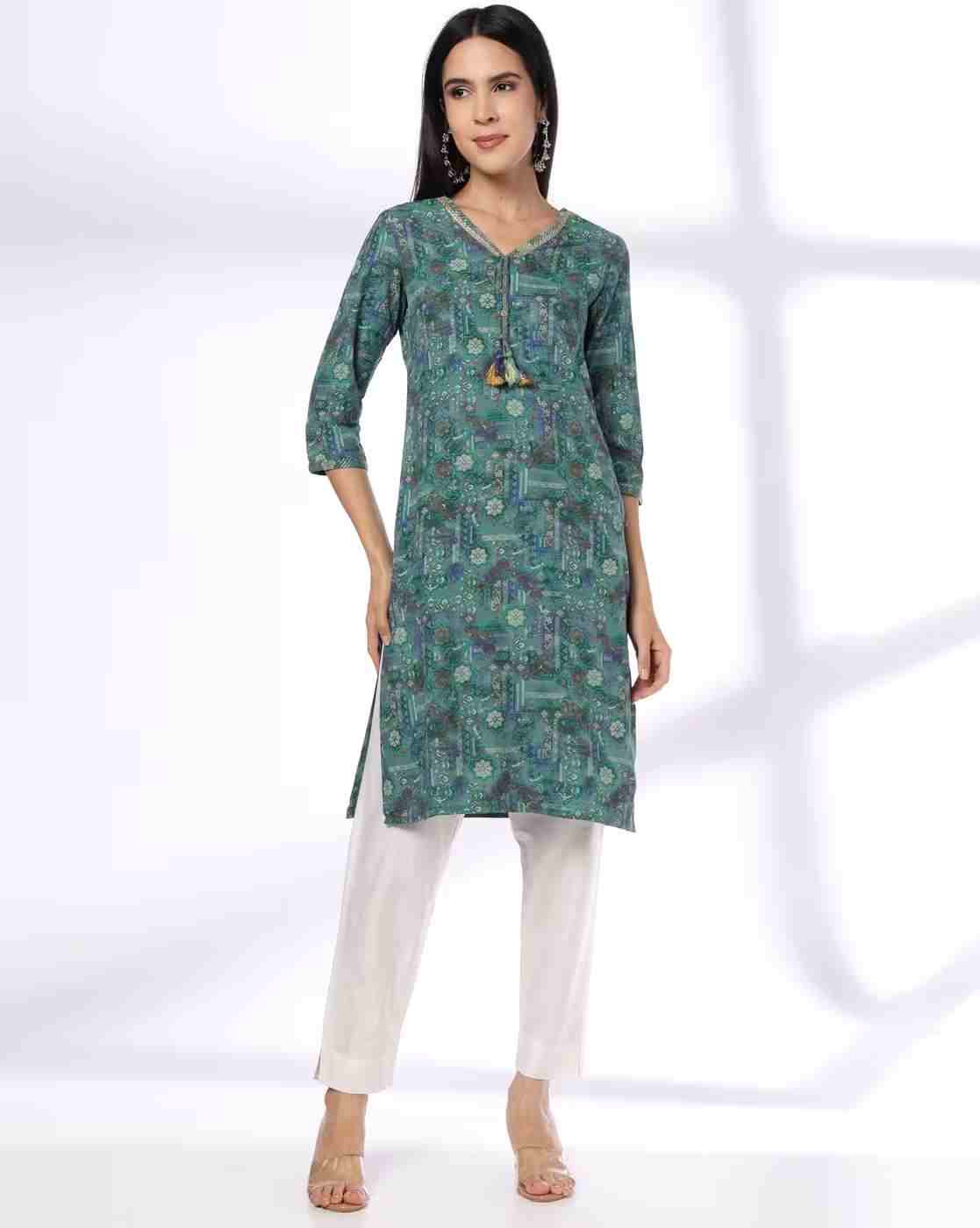 Women Printed Straight Kurta