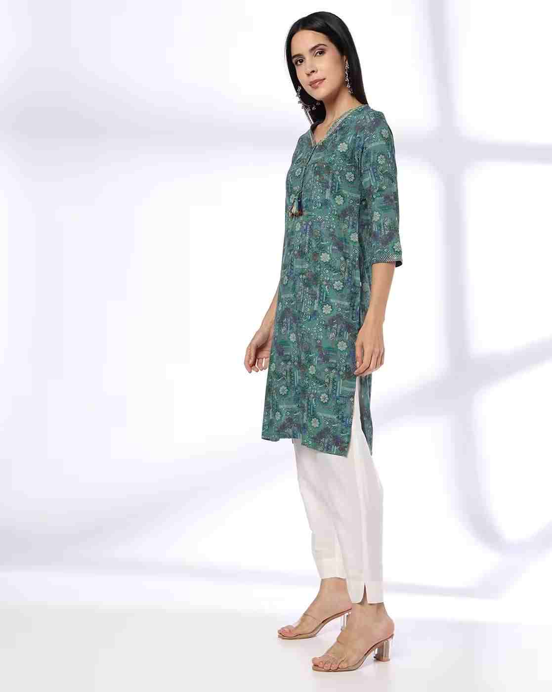 AVAASA MIX N' MATCH | Women Printed Straight Kurta