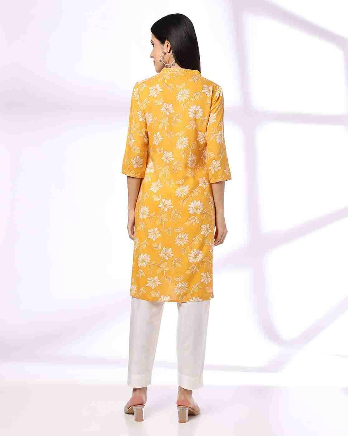 AVAASA MIX N' MATCH | Women Floral Print Straight Kurta|2