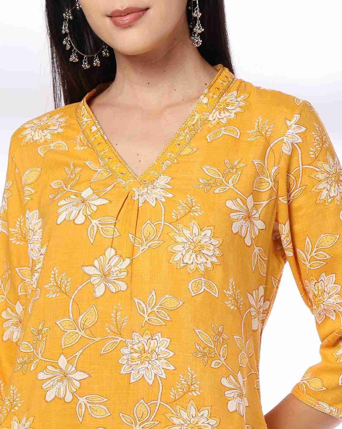 AVAASA MIX N' MATCH | Women Floral Print Straight Kurta|3