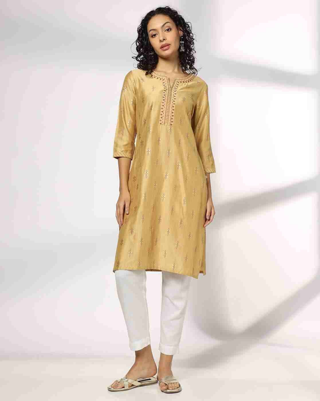 AVAASA MIX N' MATCH | Women Floral Straight Kurta|0