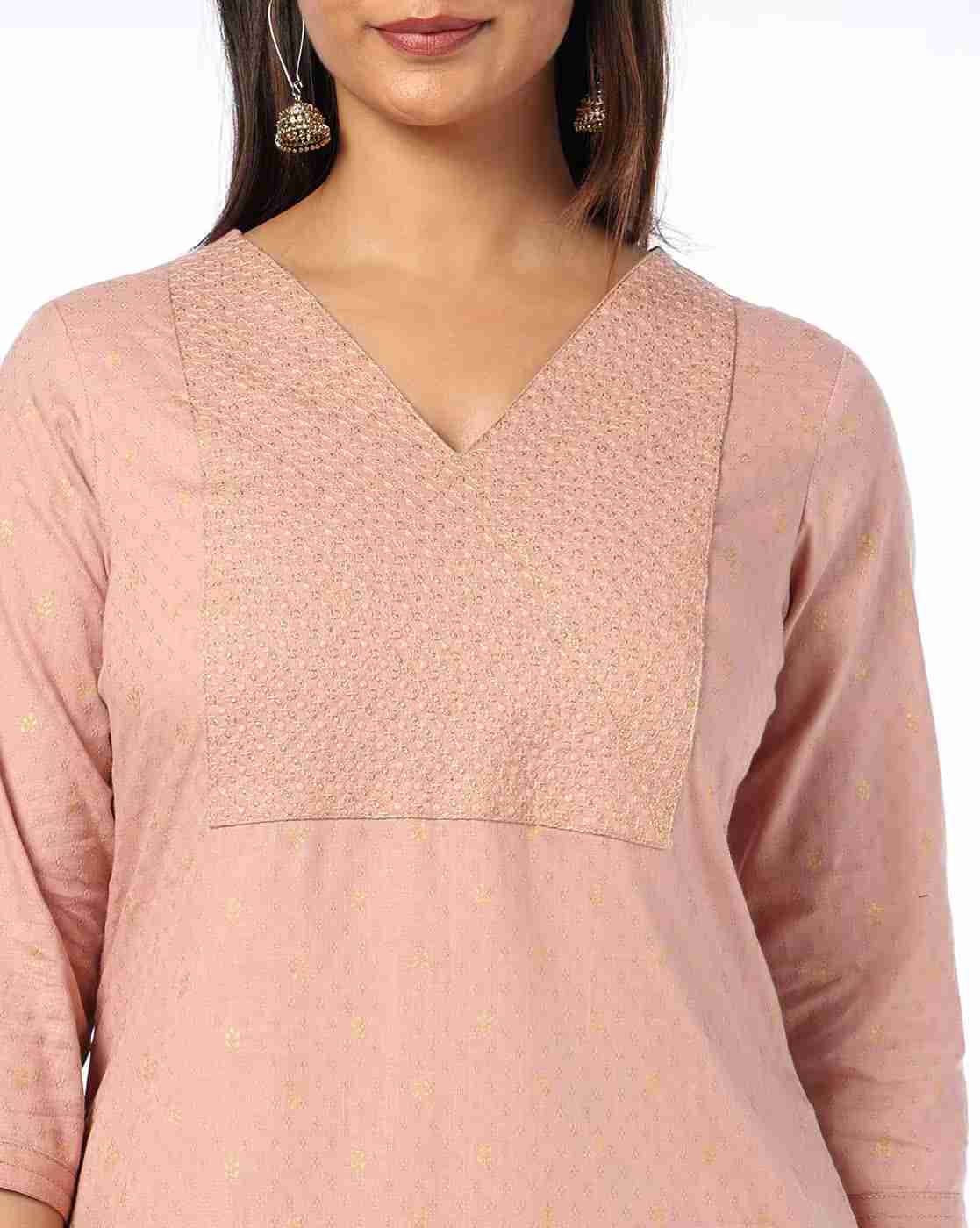 AVAASA MIX N' MATCH | Women Embroidered Straight Kurta|3