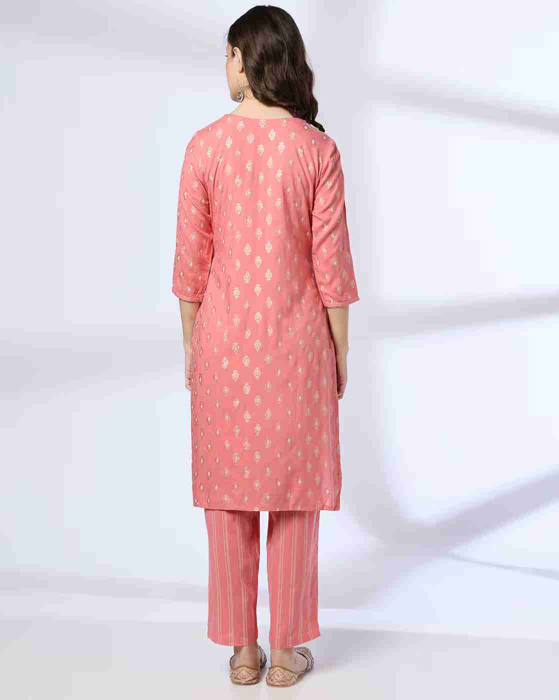 AVAASA MIX N' MATCH | Women Printed Straight Kurta & Pants Set|2