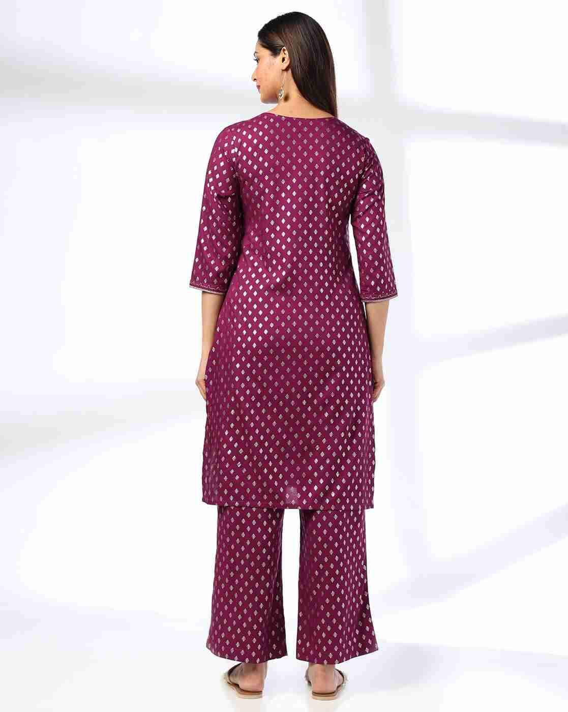 AVAASA MIX N' MATCH | Women All-Over Print Straight Kurta with Pants|2