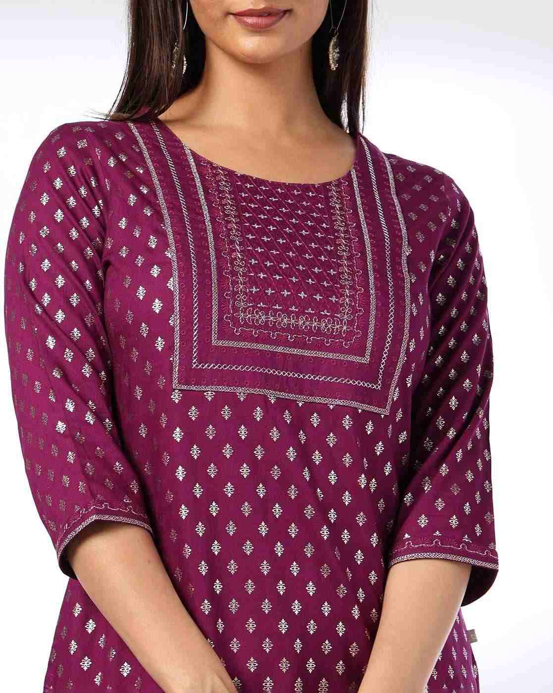 AVAASA MIX N' MATCH | Women All-Over Print Straight Kurta with Pants|3