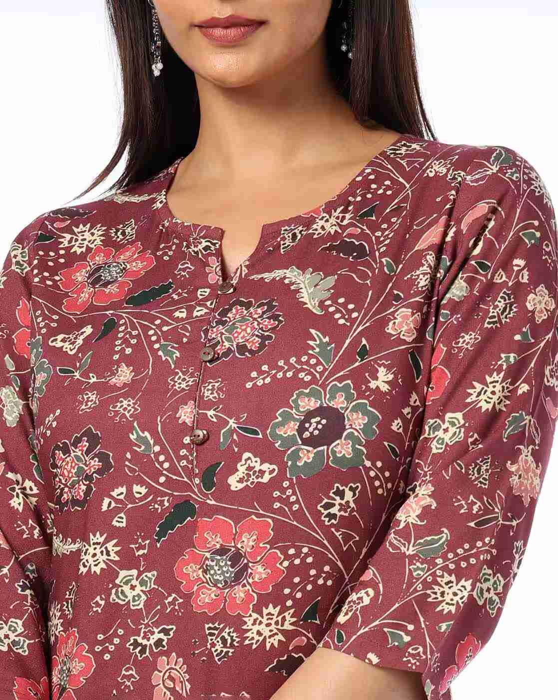 AVAASA MIX N' MATCH | Women Floral Straight Kurta|3