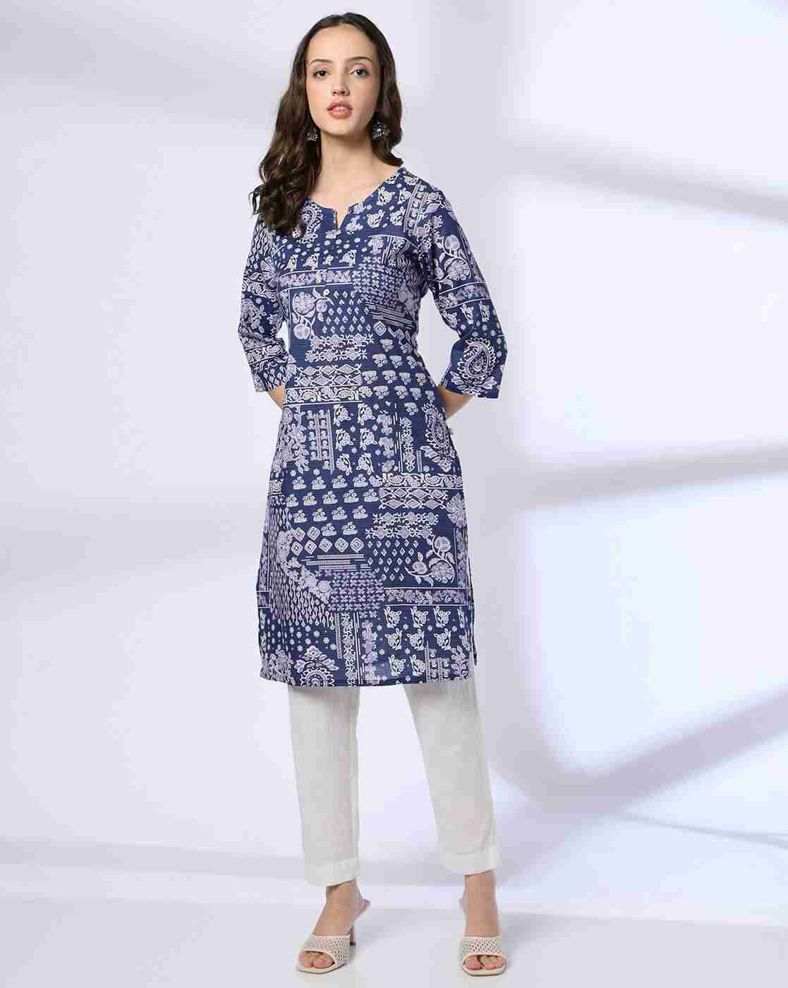 AVAASA MIX N' MATCH | Women Paisley Print Straight Kurta|0