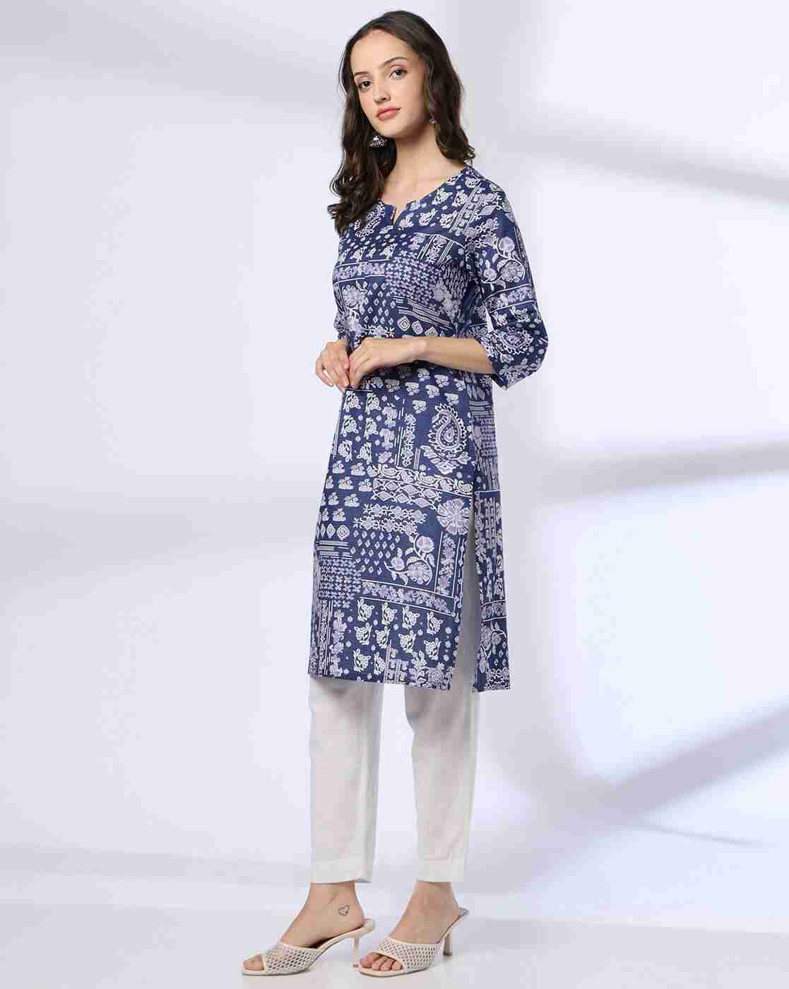 AVAASA MIX N' MATCH | Women Paisley Print Straight Kurta|1