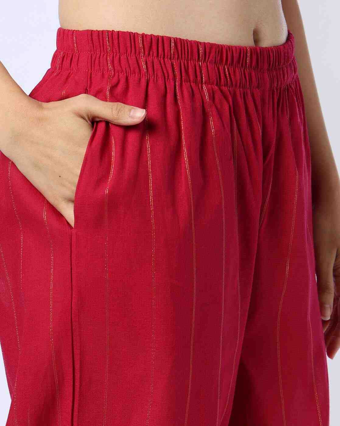 AVAASA MIX N' MATCH | Women Striped Straight Kurta with Pants|4