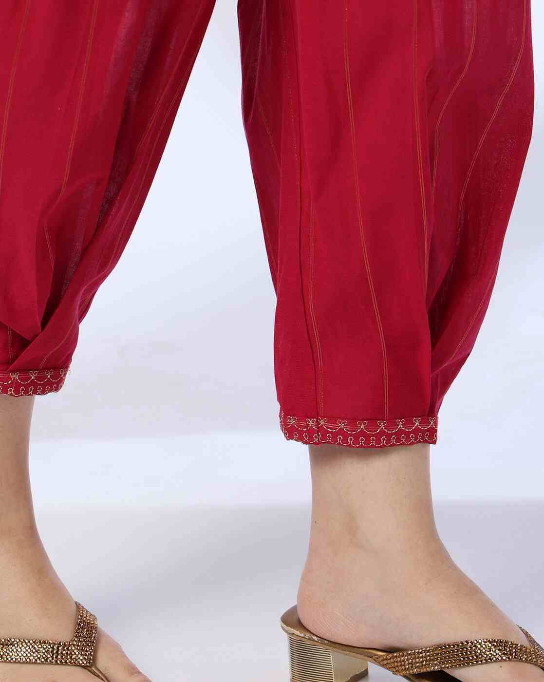 AVAASA MIX N' MATCH | Women Striped Straight Kurta with Pants|5