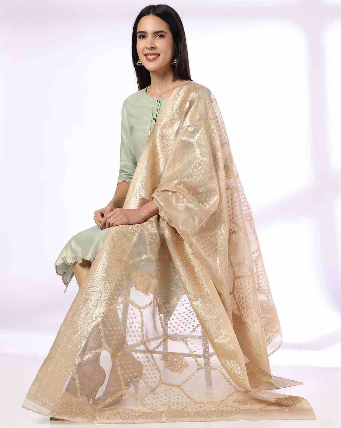 AVAASA MIX N' MATCH | Women Zari Dupatta|0