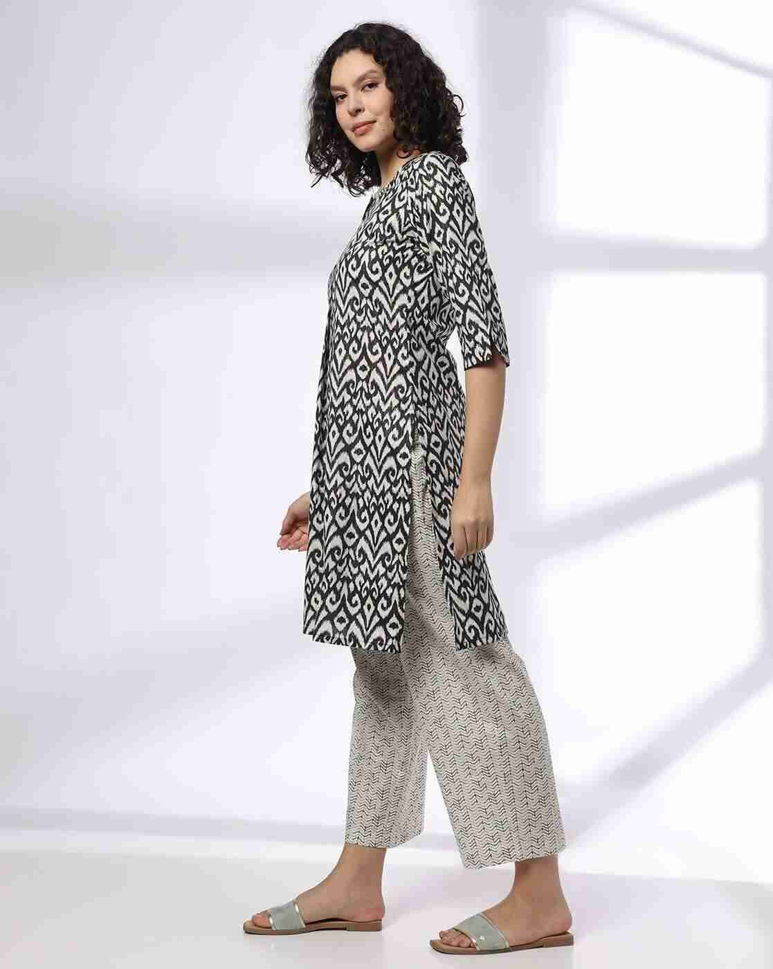 AVAASA MIX N' MATCH | Women Printed Straight Kurta with Pants|1