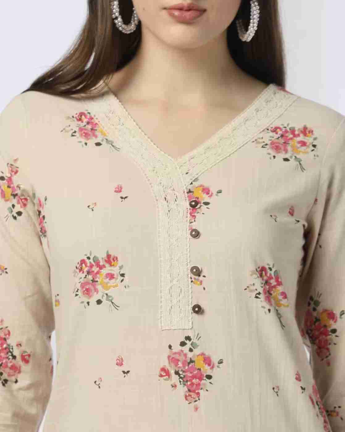 AVAASA MIX N' MATCH | Women Floral Print Straight Kurta with Pants|4