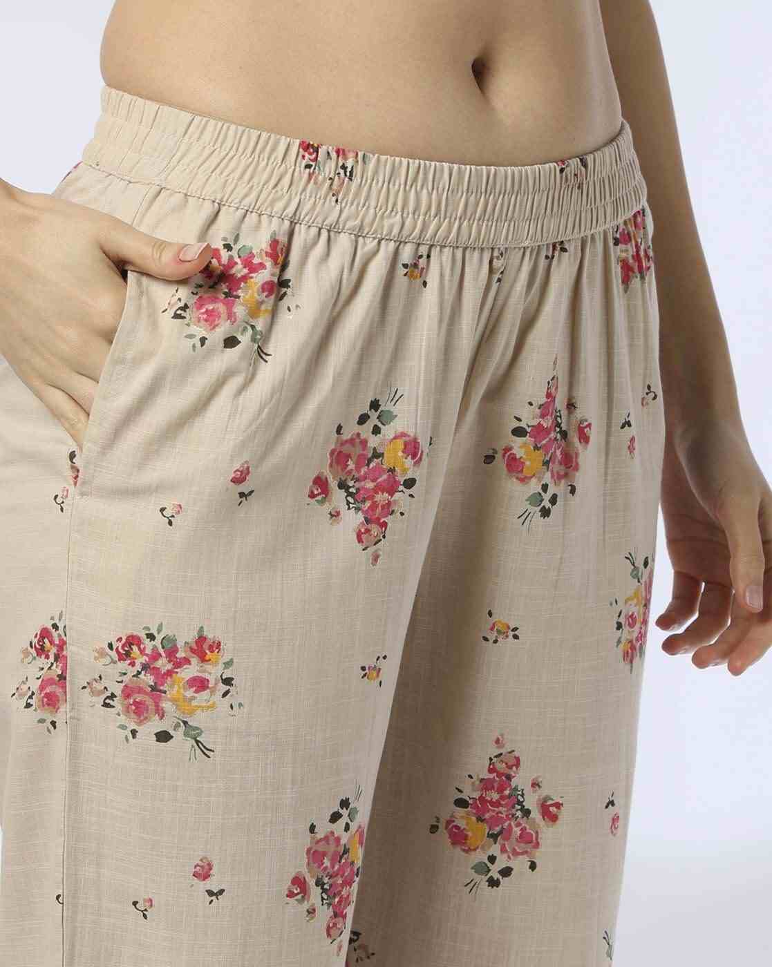 AVAASA MIX N' MATCH | Women Floral Print Straight Kurta with Pants|5