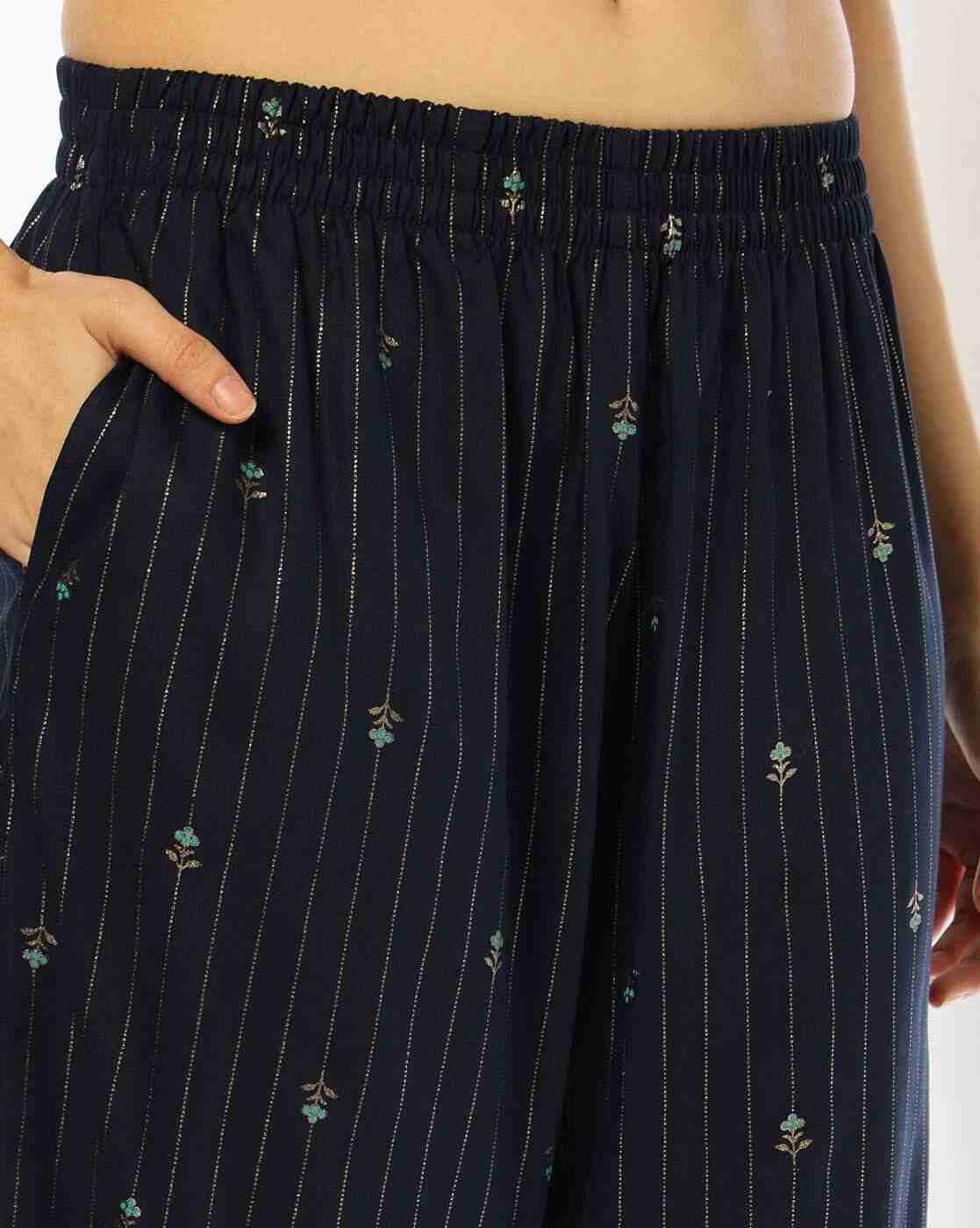 AVAASA MIX N' MATCH | Women Striped Straight Kurta with Pants|4