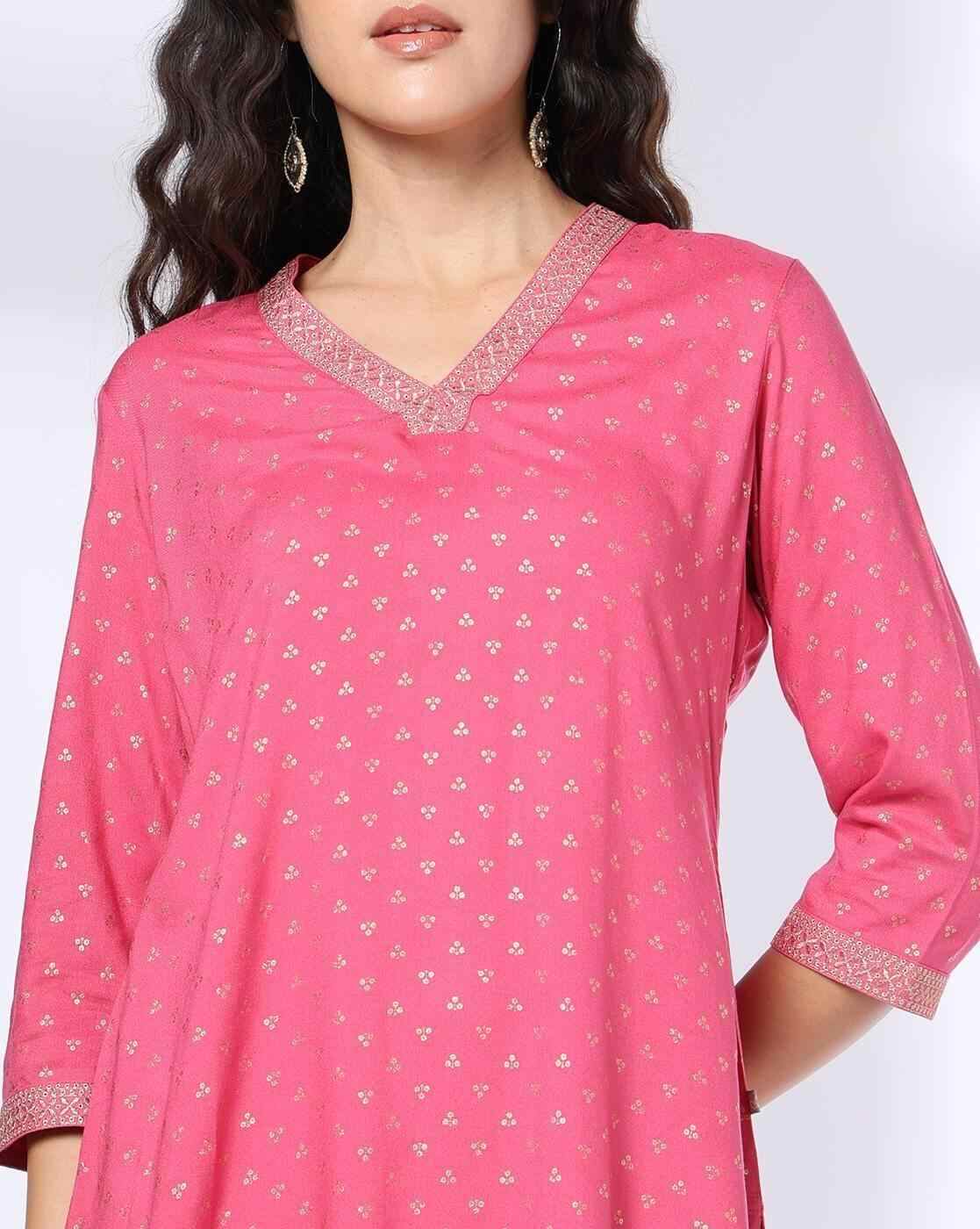 AVAASA MIX N' MATCH | Women Foil Print Straight Kurta & Salwar Set|3