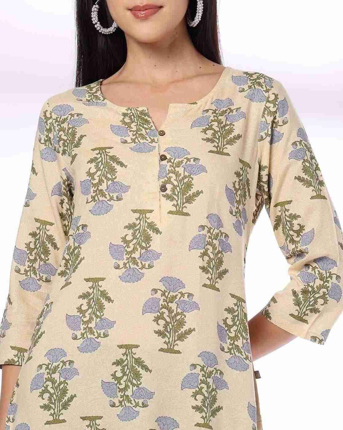 AVAASA MIX N' MATCH | Women Block Print Straight Kurta|3