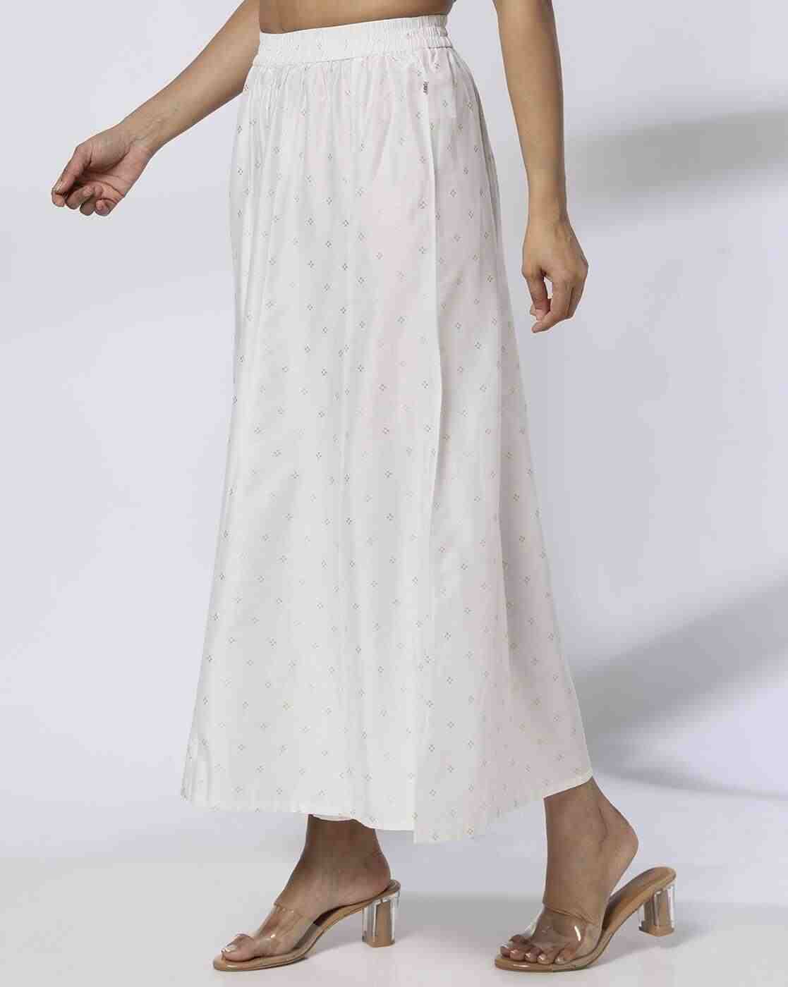 AVAASA MIX N' MATCH | Women Micro Print Flared Palazzos|1