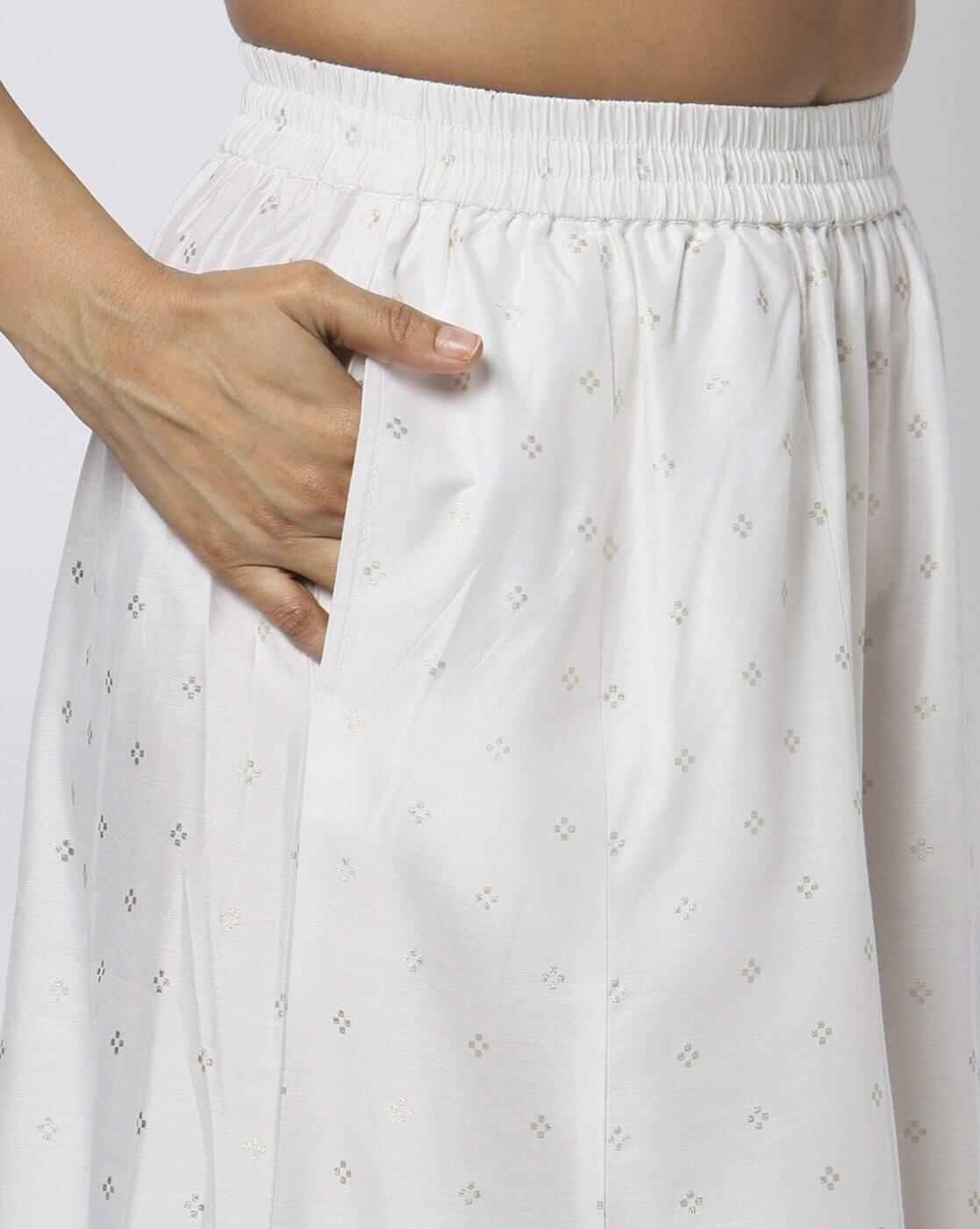AVAASA MIX N' MATCH | Women Micro Print Flared Palazzos|3