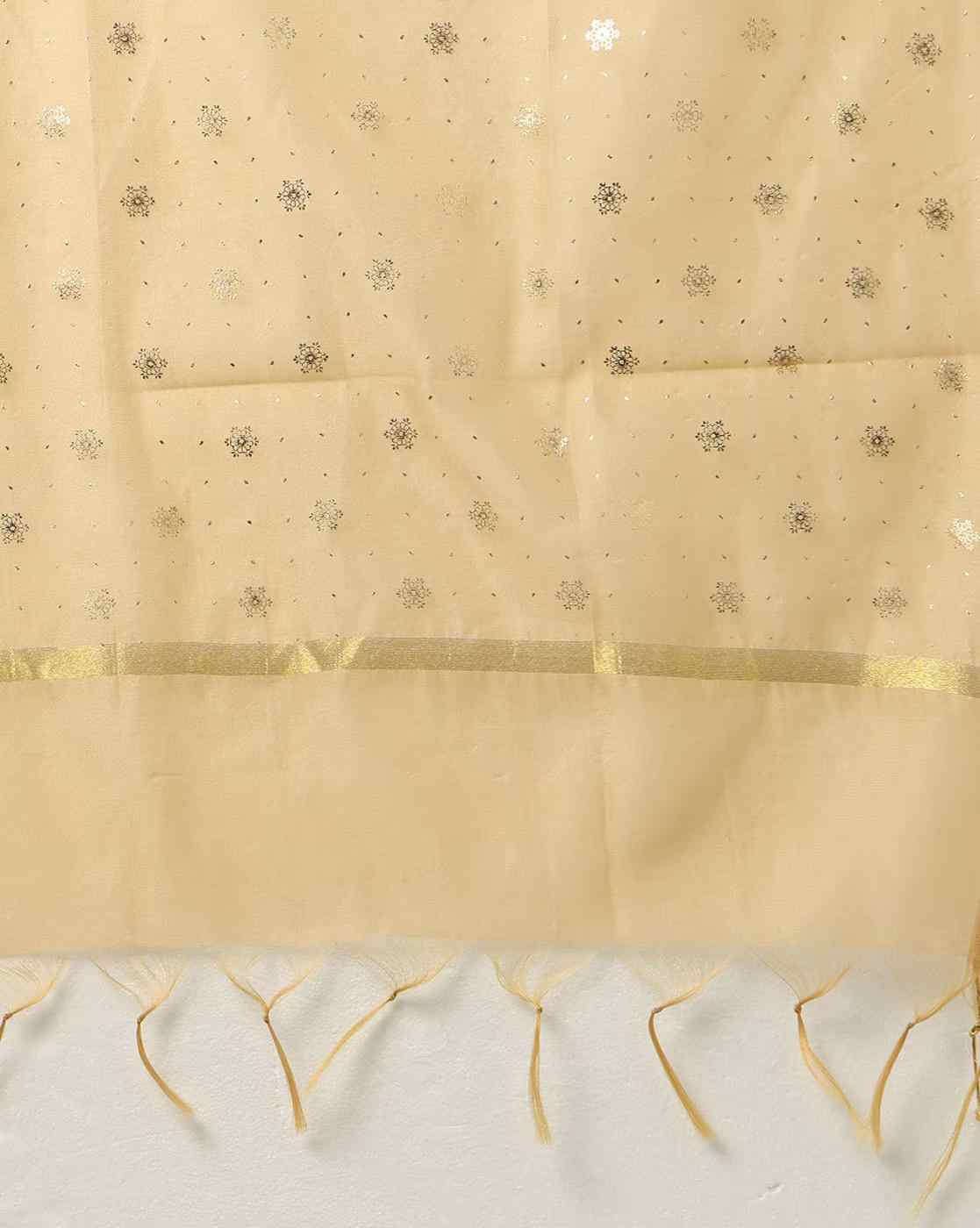 AVAASA MIX N' MATCH | Women Floral Print Dupatta with Tassels|1