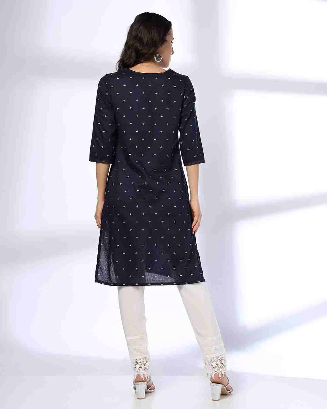 AVAASA MIX N' MATCH | Women Embroidered Straight Kurta|2
