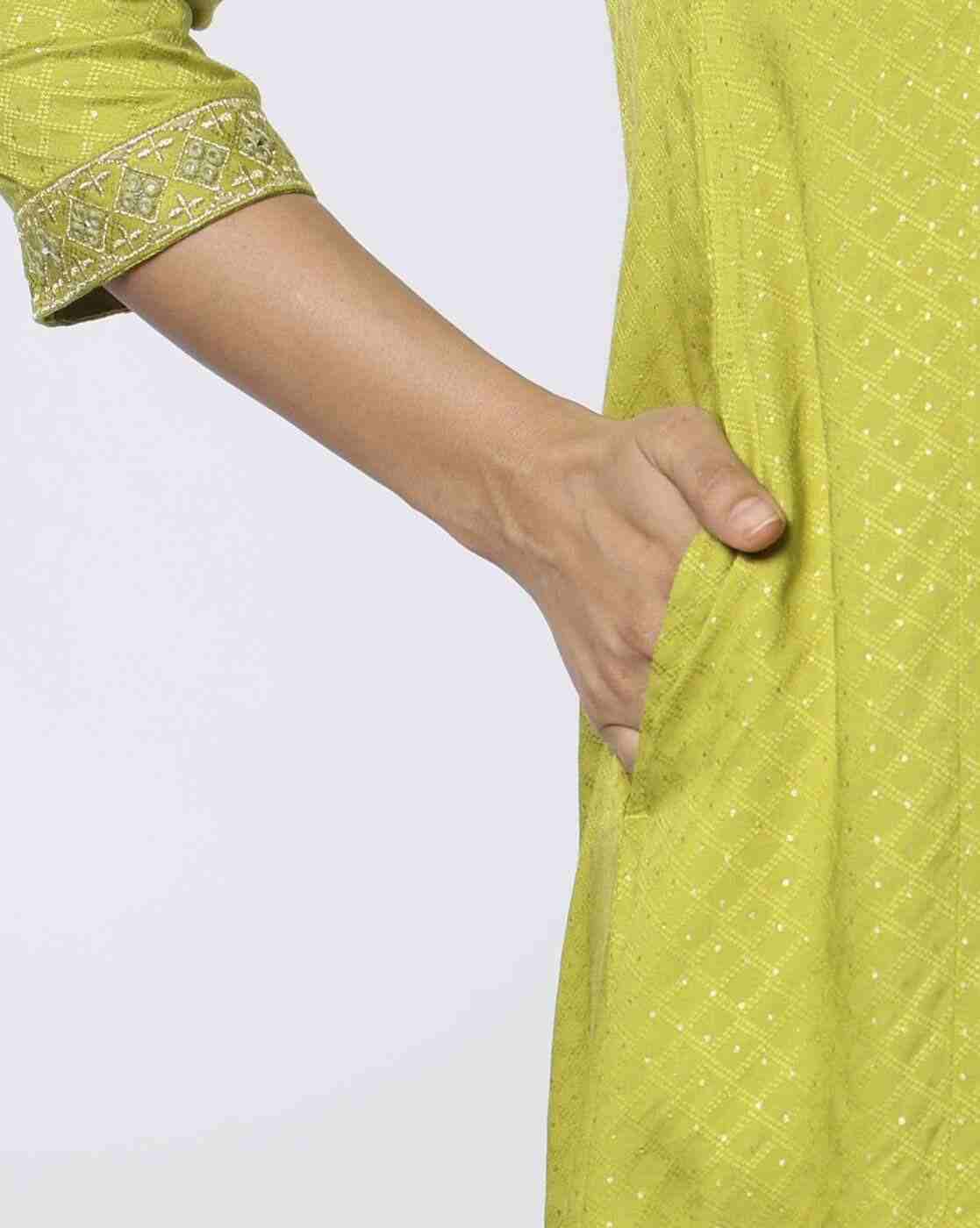 AVAASA MIX N' MATCH | Women Geometric Print A-Line Kurta|4