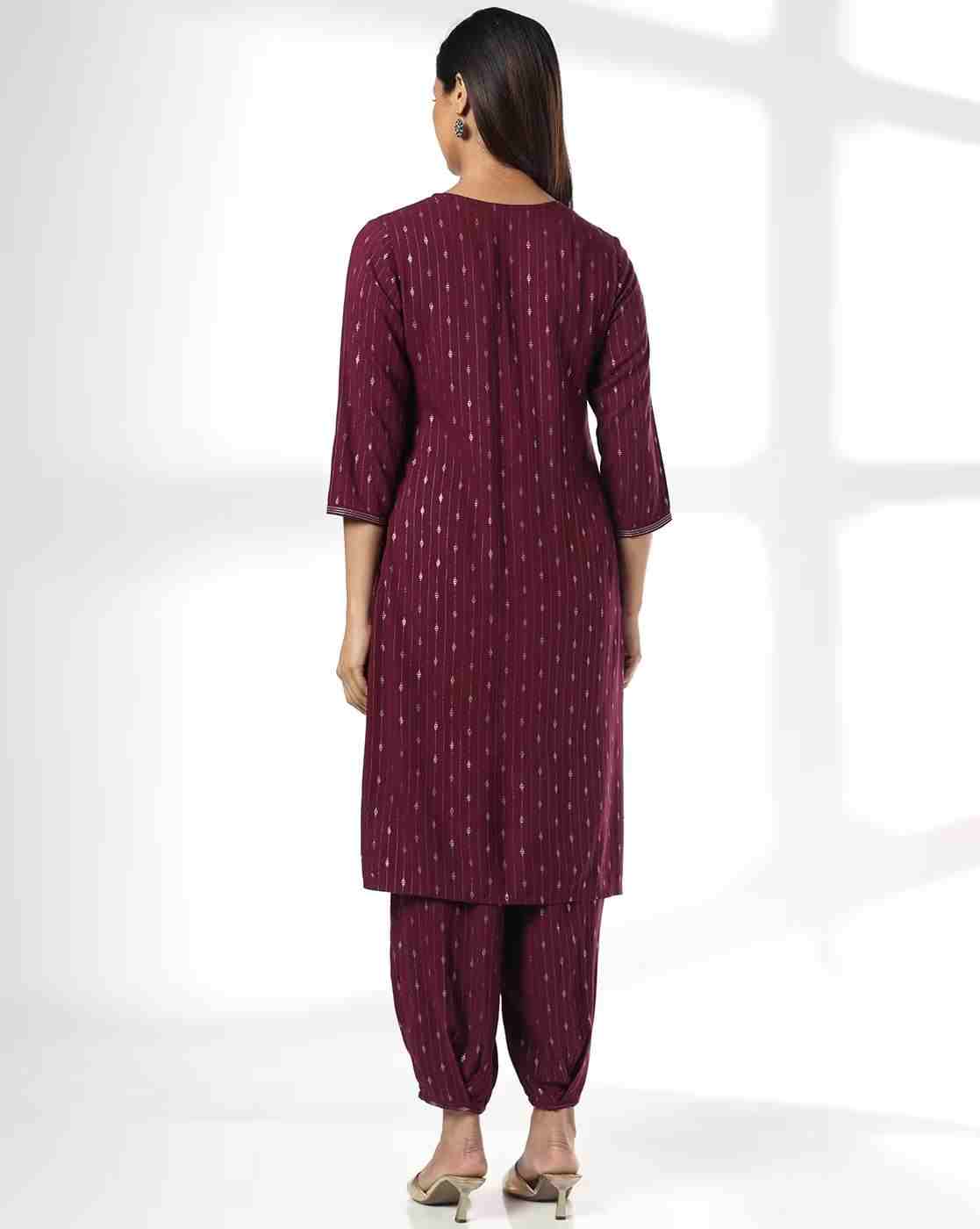 AVAASA MIX N' MATCH | Women All-Over Print Straight Kurta & Salwar Set|2
