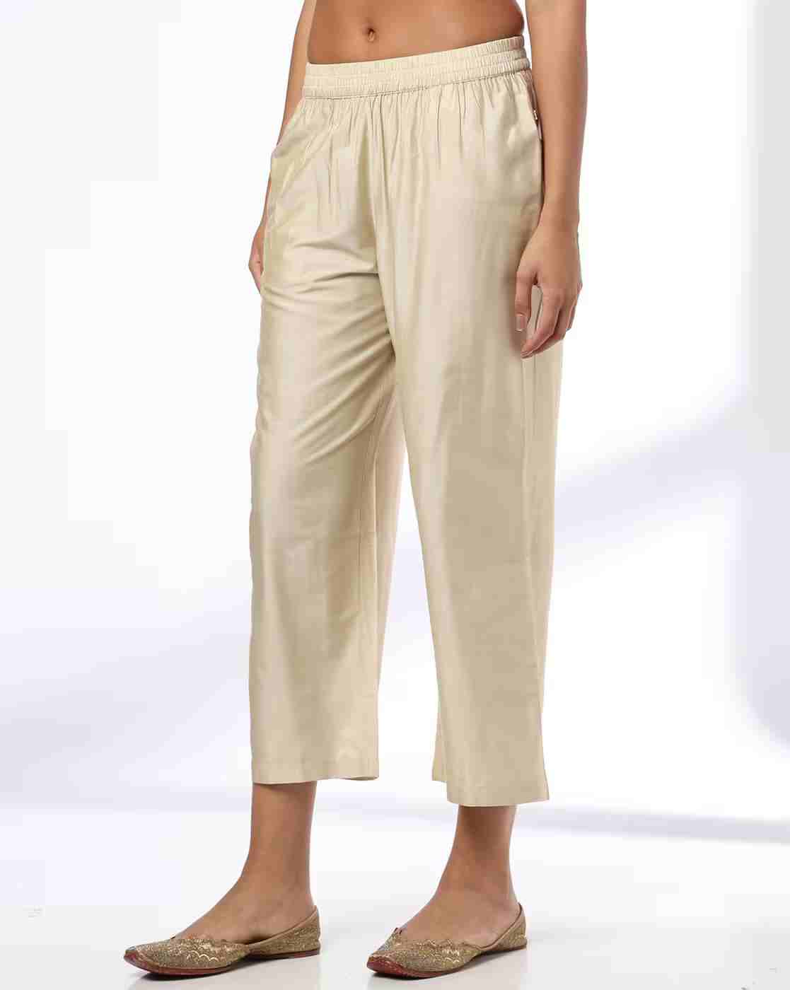 AVAASA MIX N' MATCH | Women Ankle-Length Pants with Insert Pocket|1