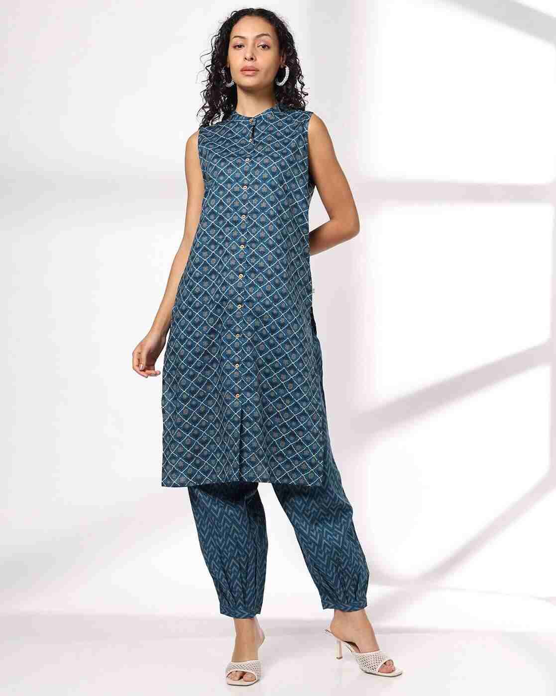 Women All-Over Print Straight Kurta & Salwar Set
