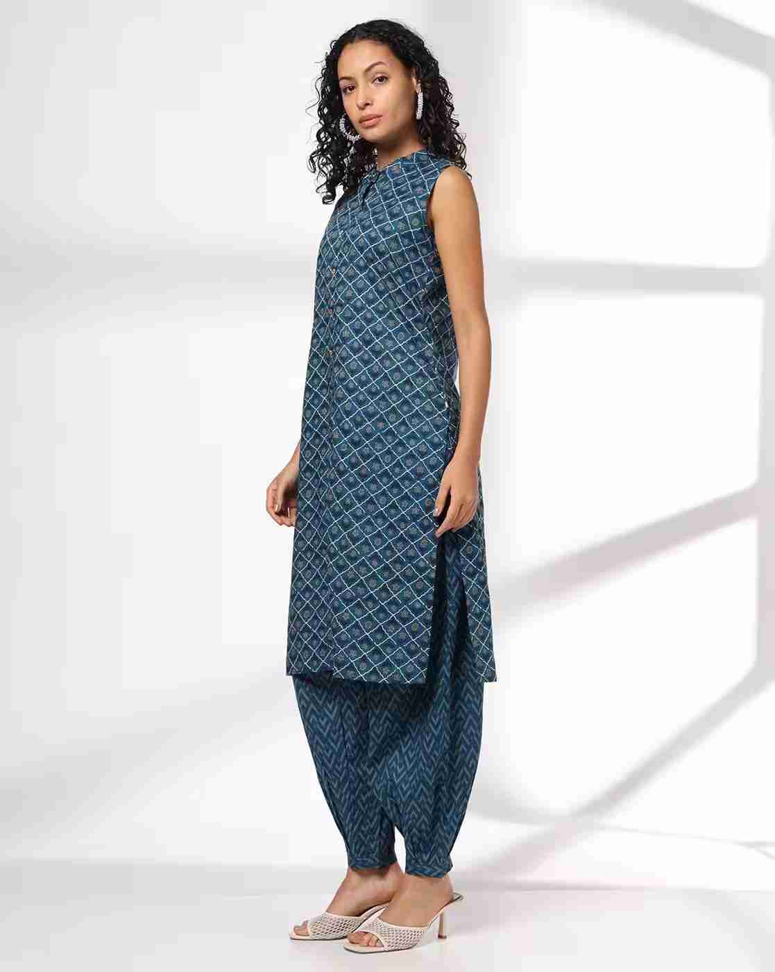 AVAASA MIX N' MATCH | Women All-Over Print Straight Kurta & Salwar Set