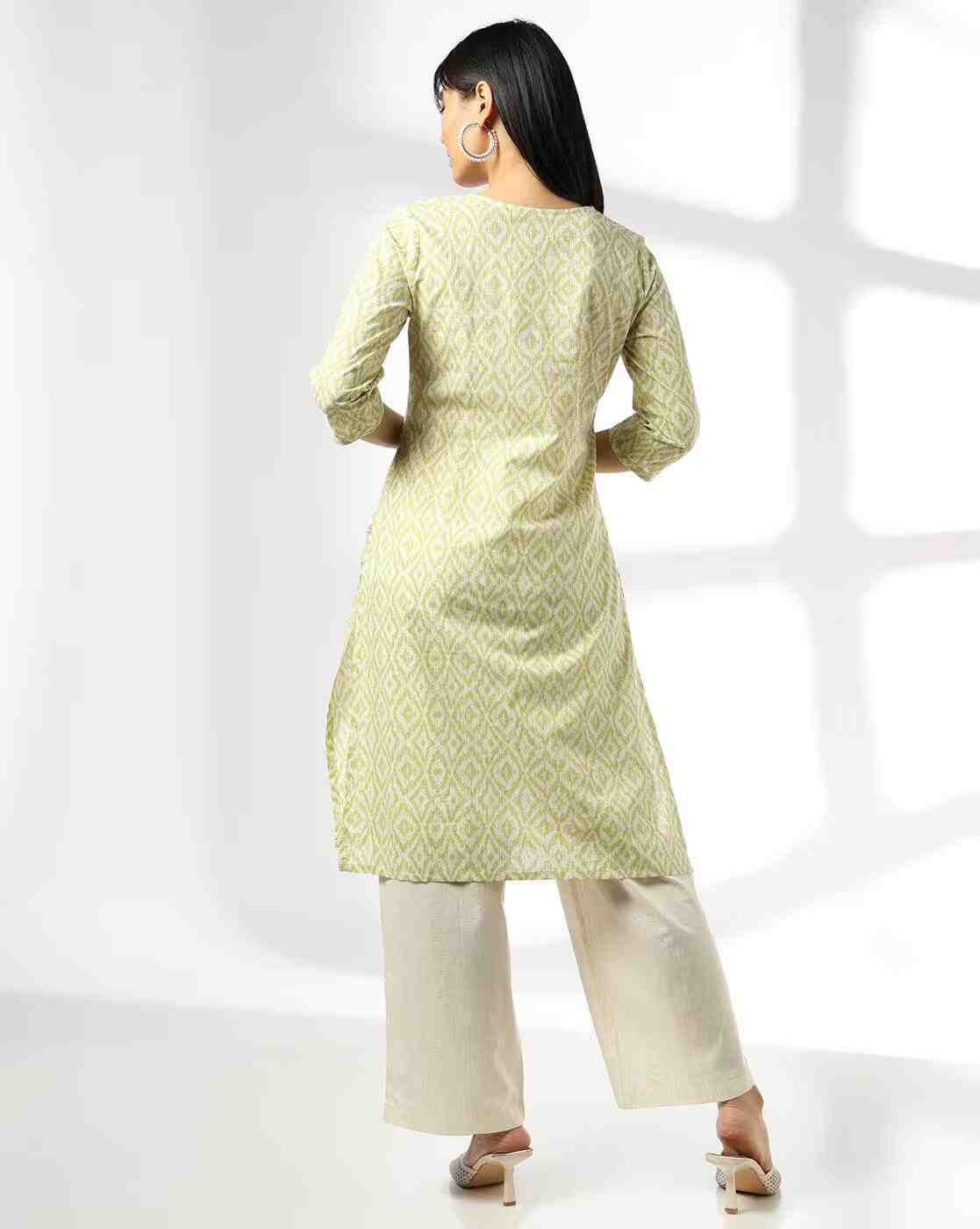 AVAASA MIX N' MATCH | Women Printed Straight Kurta & Palazzos Set|2
