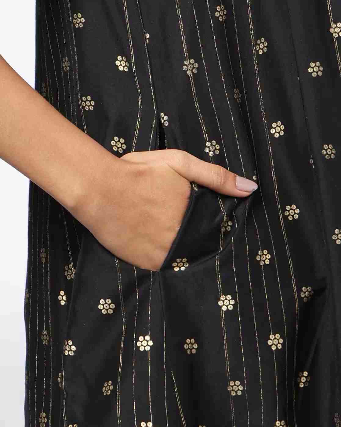 AVAASA MIX N' MATCH | Women Floral Print Flared Kurta with Insert Pocket|4